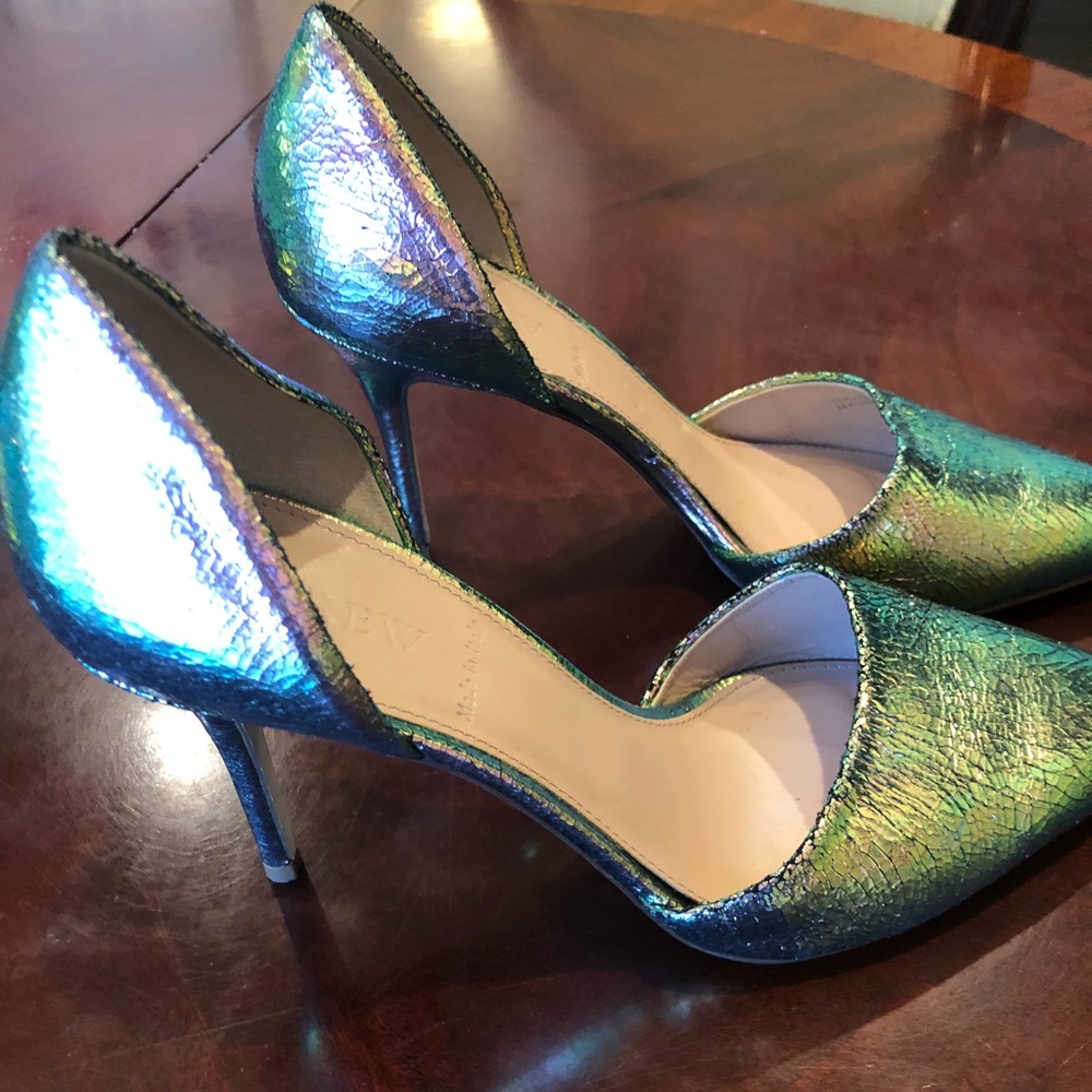 Jcrew crackle hologram heels